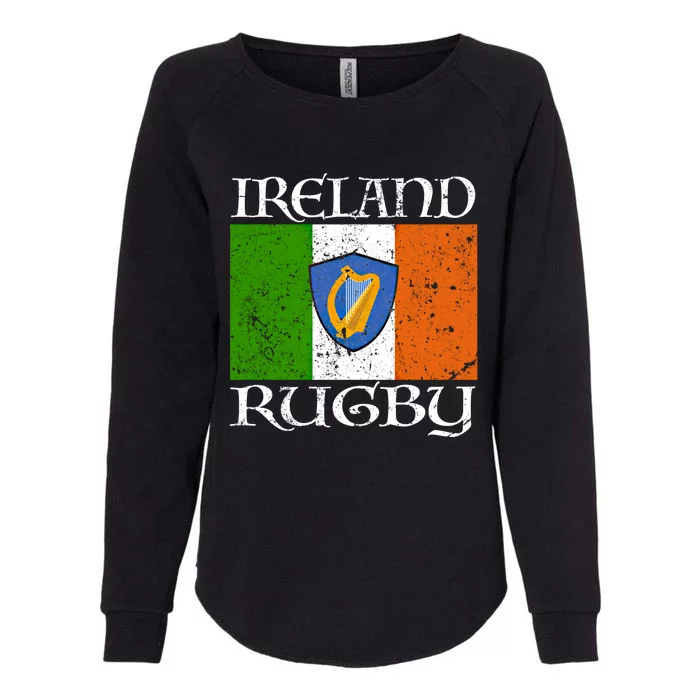 Ireland Rugby Gift Vintage Irish Flag Rugby Fan Gift Idea Womens California Wash Sweatshirt