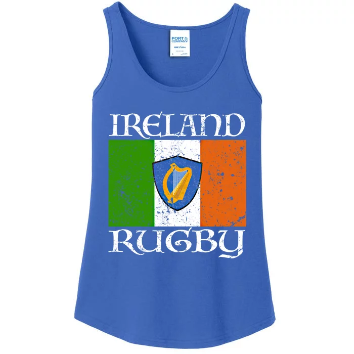 Ireland Rugby Gift Vintage Irish Flag Rugby Fan Gift Idea Ladies Essential Tank