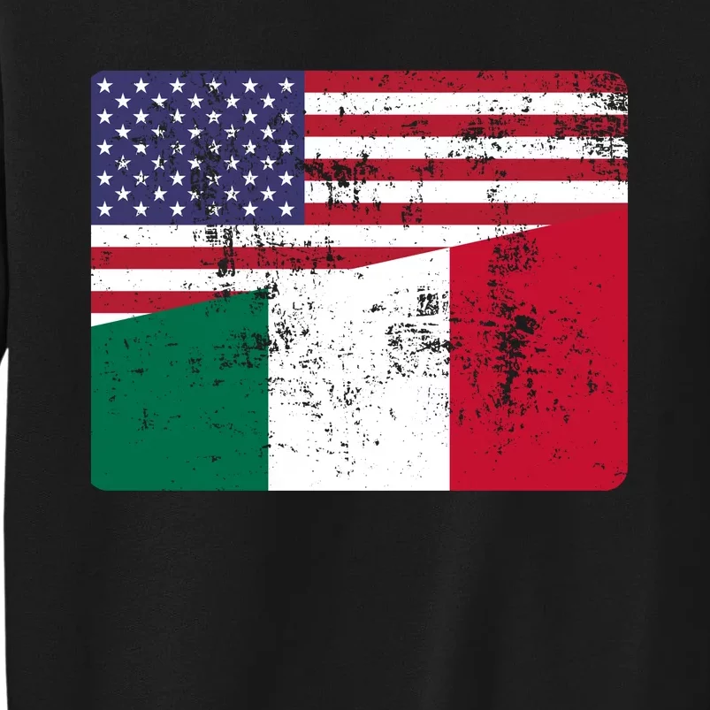 ITALIAN ROOTS Half American Flag USA ITALY FLAG Tall Sweatshirt