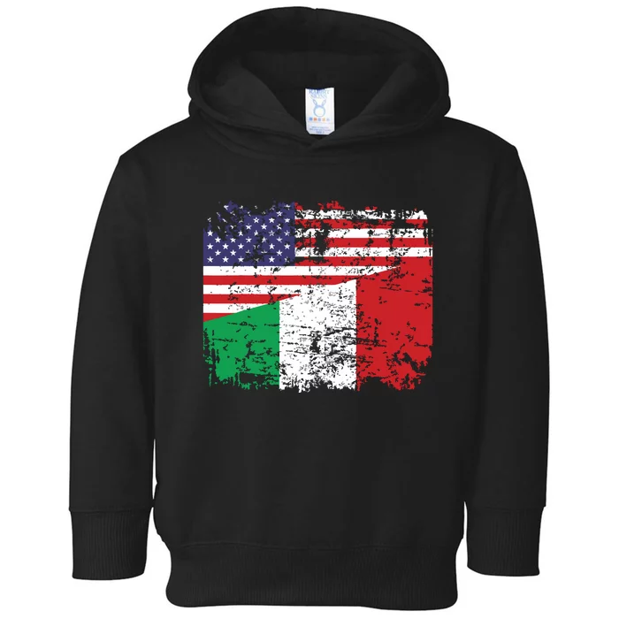 ITALIAN ROOTS Half American Flag USA ITALY FLAG Toddler Hoodie