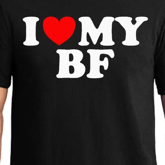 I Red Heart My Boyfriend Bf I Love My Boyfriend Pajama Set