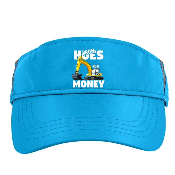 I Run Hoes For Money Funny Construction Worker Humor Adult Drive Performance Visor