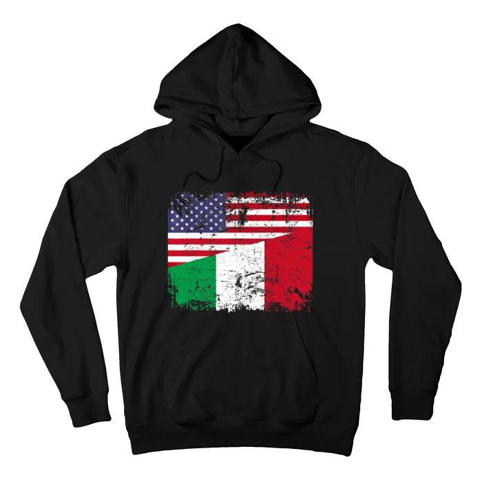 ITALIAN ROOTS | Half American Flag | USA ITALY FLAG TShirt Hoodie