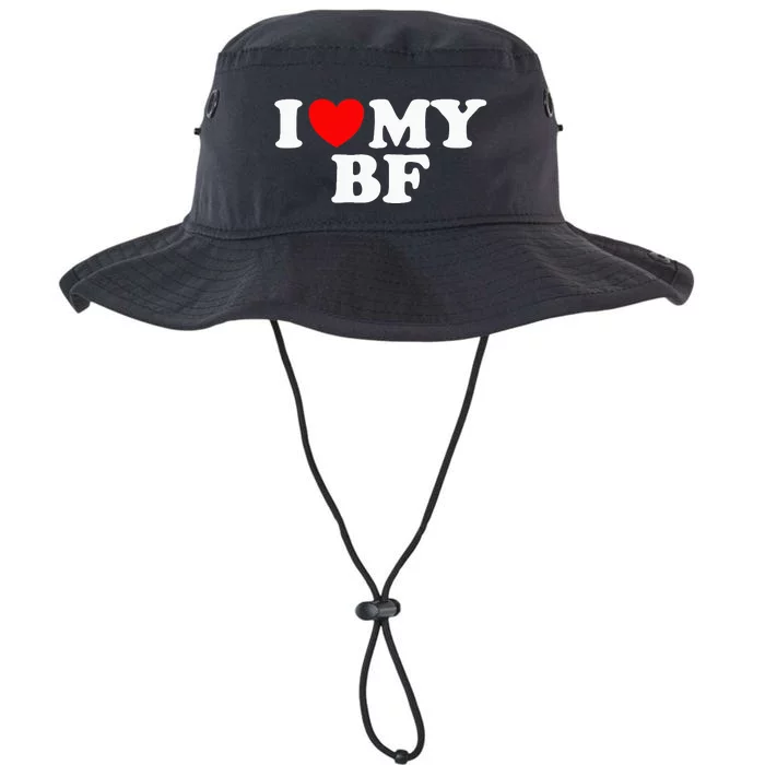 I Red Heart My Boyfriend Bf I Love My Boyfriend Legacy Cool Fit Booney Bucket Hat