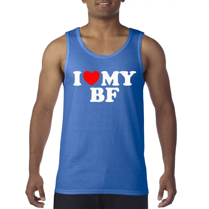 I Red Heart My Boyfriend Bf I Love My Boyfriend Tank Top