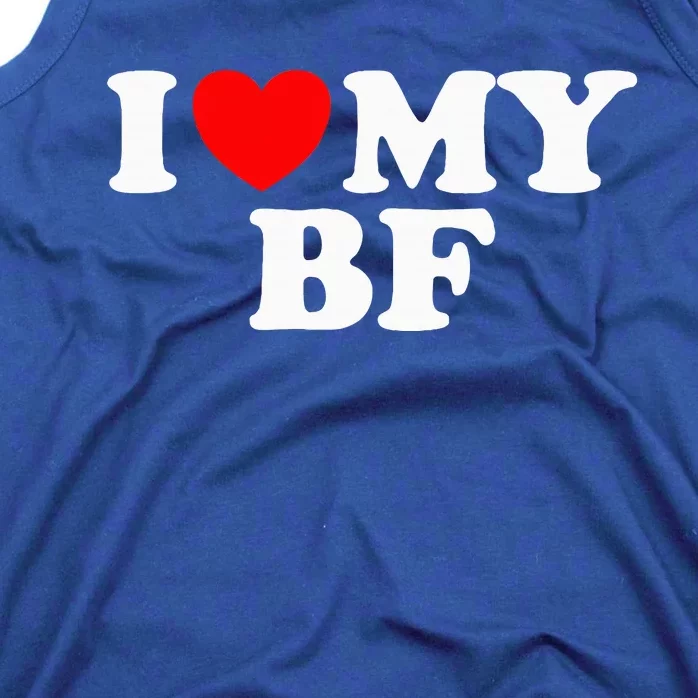 I Red Heart My Boyfriend Bf I Love My Boyfriend Tank Top