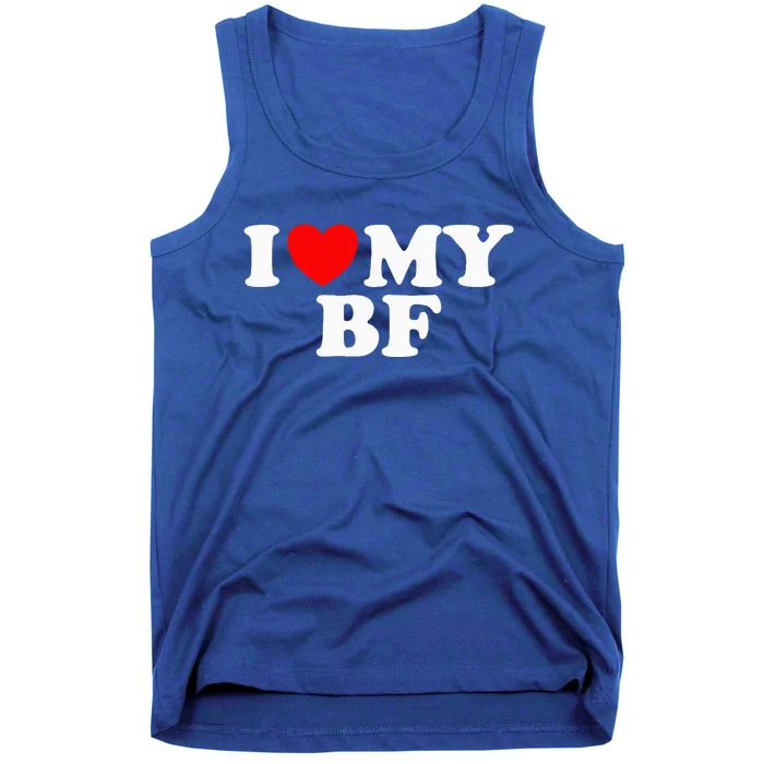 I Red Heart My Boyfriend Bf I Love My Boyfriend Tank Top