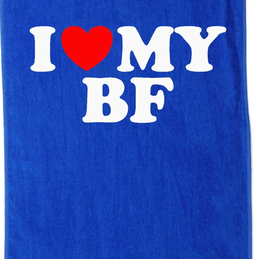 I Red Heart My Boyfriend Bf I Love My Boyfriend Platinum Collection Golf Towel