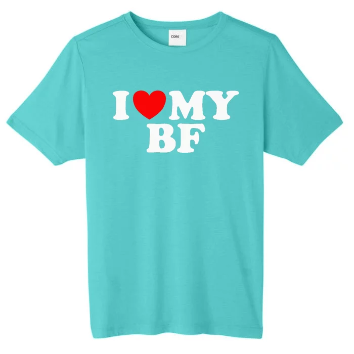 I Red Heart My Boyfriend Bf I Love My Boyfriend ChromaSoft Performance T-Shirt