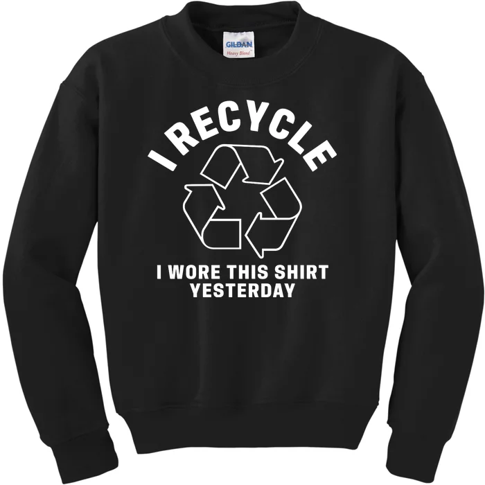 I Recycle Happy Earth Day Kids Sweatshirt