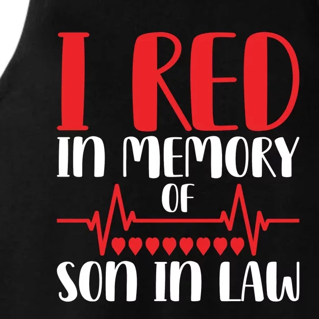 I Red In Memory Of Son In Law T S Ladies Tri-Blend Wicking Tank