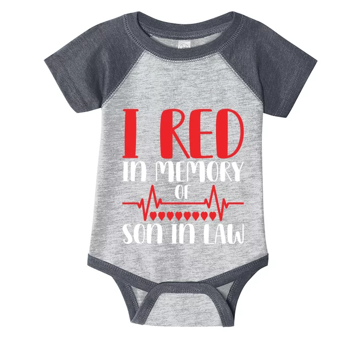 I Red In Memory Of Son In Law T S Infant Baby Jersey Bodysuit