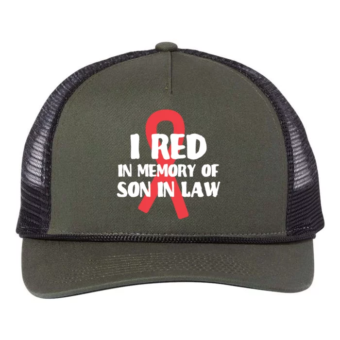 I Red In Memory Of Son In Law T S Retro Rope Trucker Hat Cap