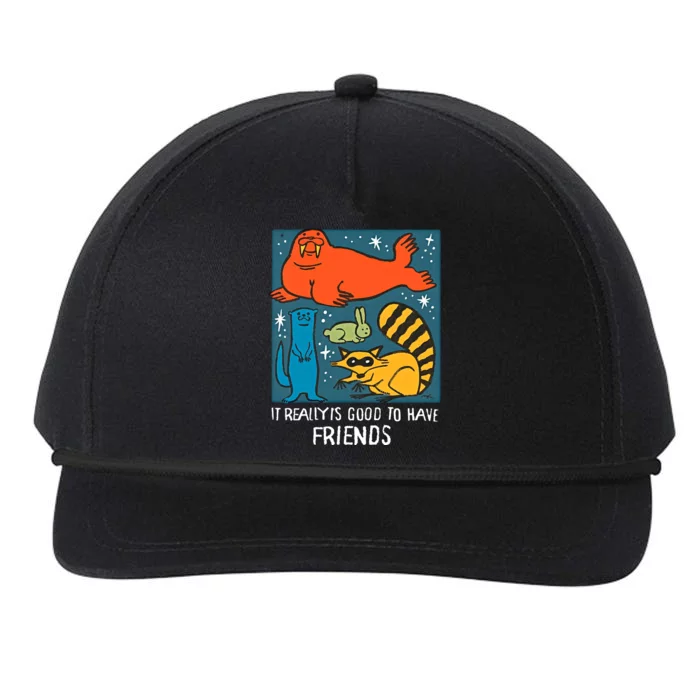 I Really Is Good To Have Friends Rocket & Friends Rocket Lylla Floor Snapback Five-Panel Rope Hat