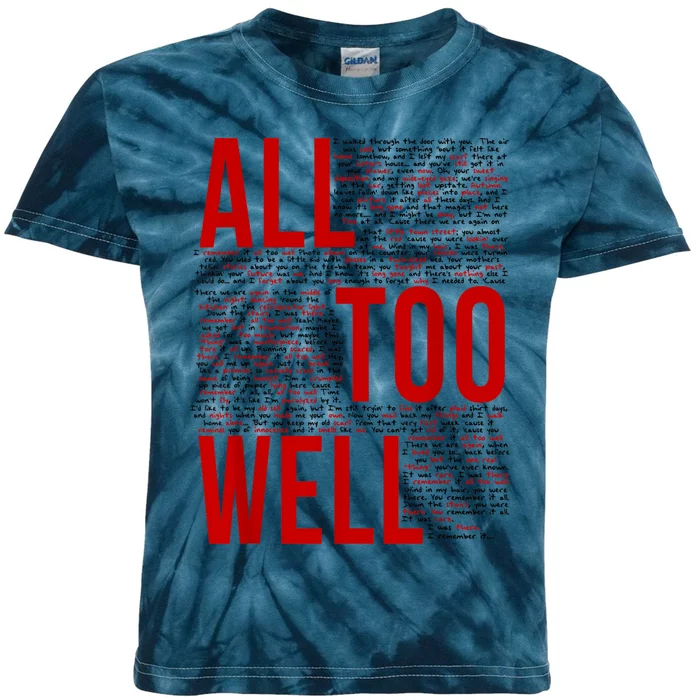 I Remember It All Too Well Kids Tie-Dye T-Shirt