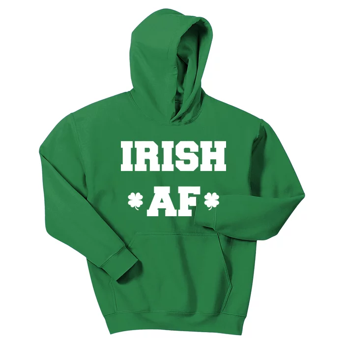 Irish AF St Patrick's Day Clover Kids Hoodie