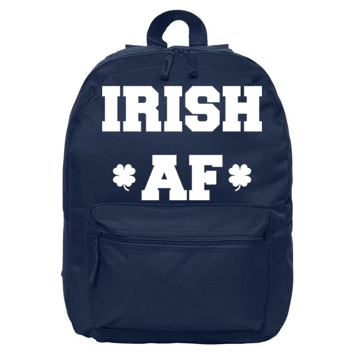 Irish AF St Patrick's Day Clover 16 in Basic Backpack