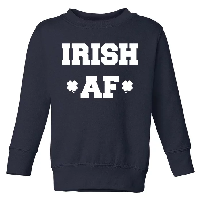 Irish AF St Patrick's Day Clover Toddler Sweatshirt