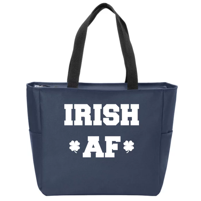 Irish AF St Patrick's Day Clover Zip Tote Bag