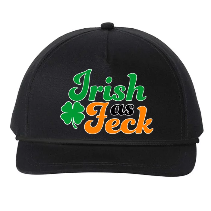 Irish as Feck Funny St. Patrick's Day Snapback Five-Panel Rope Hat