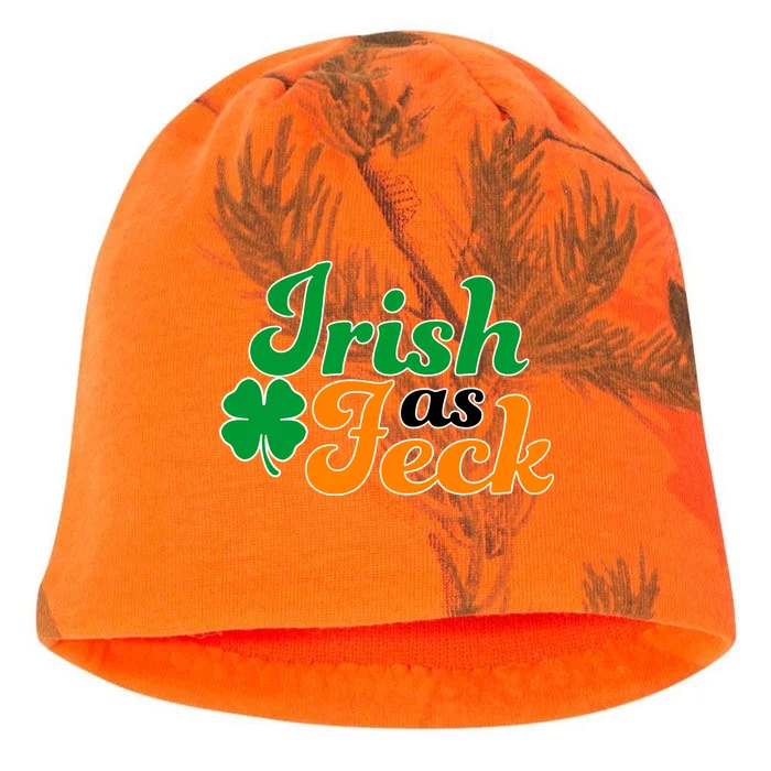 Irish as Feck Funny St. Patrick's Day Kati - Camo Knit Beanie