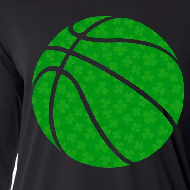 Irish Basketball Shamrock Clover Cooling Performance Long Sleeve Crew