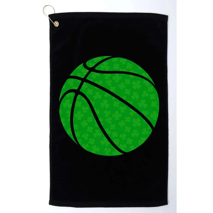 Irish Basketball Shamrock Clover Platinum Collection Golf Towel