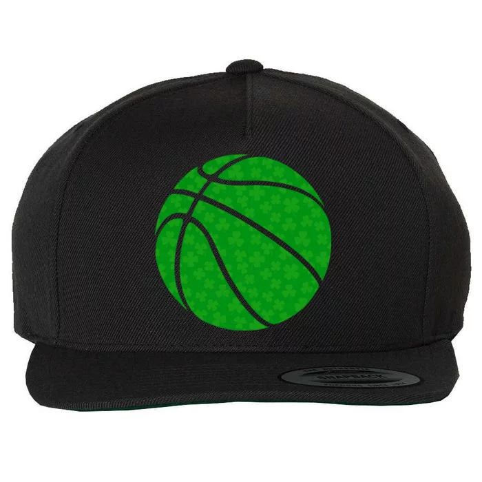 Irish Basketball Shamrock Clover Wool Snapback Cap