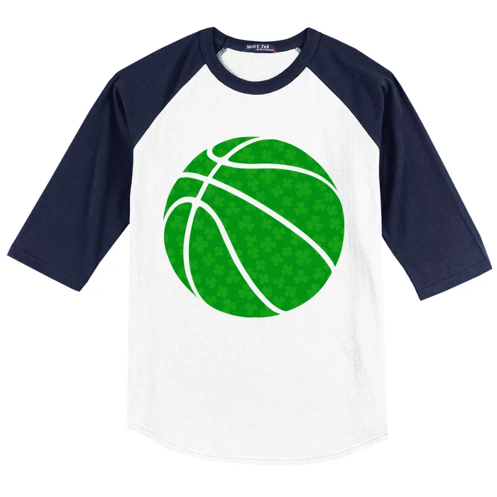 Irish Basketball Shamrock Clover Baseball Sleeve Shirt