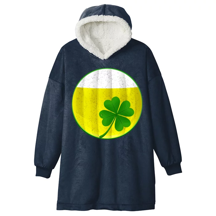 Irish Beer Clover Flag Hooded Wearable Blanket