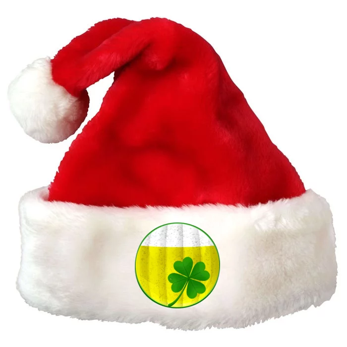 Irish Beer Clover Flag Premium Christmas Santa Hat