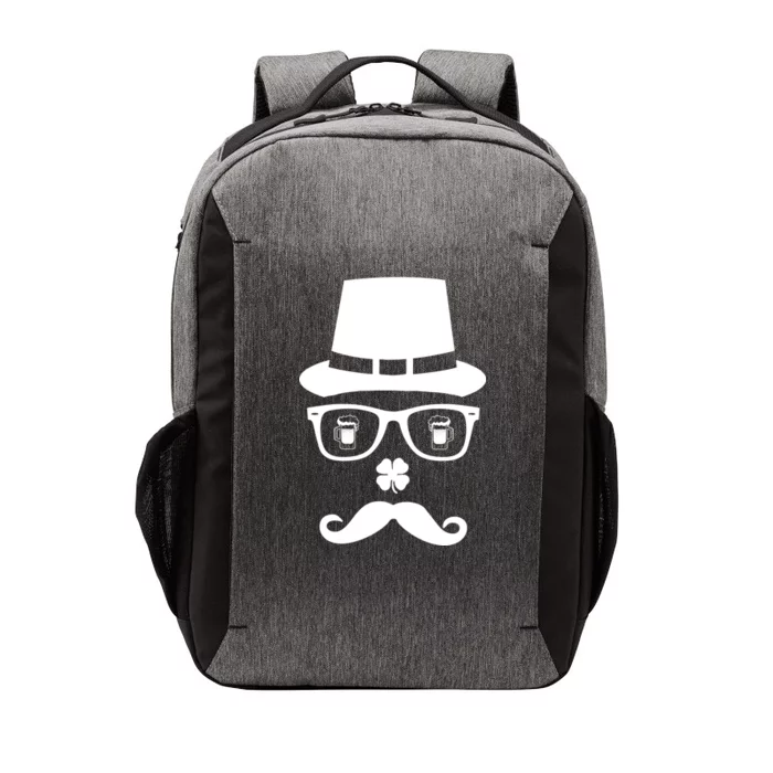 Irish Beer Mustache St. Patrick's Day Face Vector Backpack