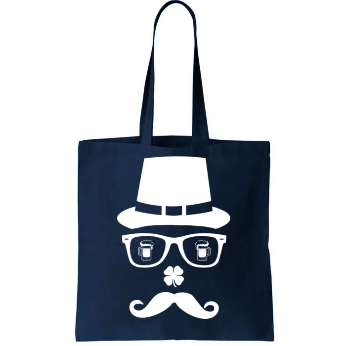 Irish Beer Mustache St. Patrick's Day Face Tote Bag