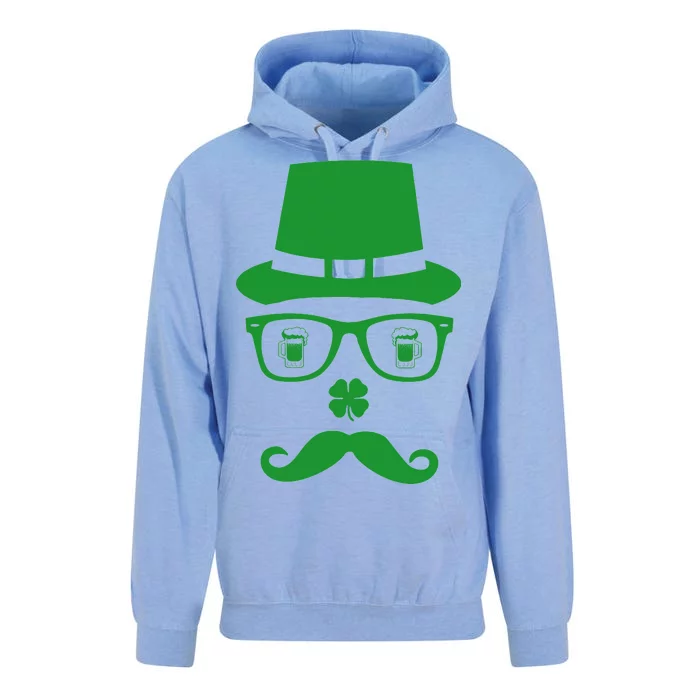 Irish Beer Mustache St. Patrick's Day Face Unisex Surf Hoodie