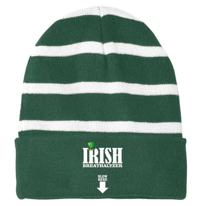 Irish Breathalyzer Striped Beanie with Solid Band