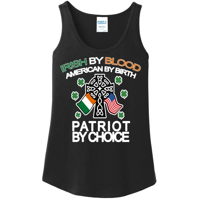 Irish By Blood American By Birth Patriotic By Choice Ladies Essential Tank