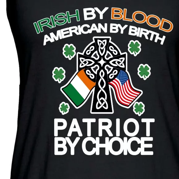 Irish By Blood American By Birth Patriotic By Choice Ladies Essential Flowy Tank