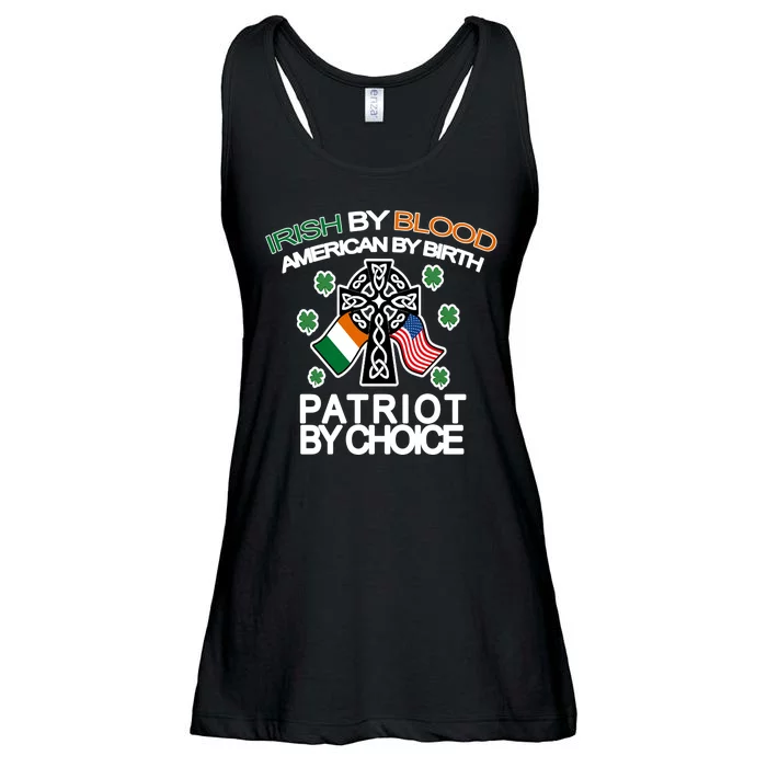 Irish By Blood American By Birth Patriotic By Choice Ladies Essential Flowy Tank