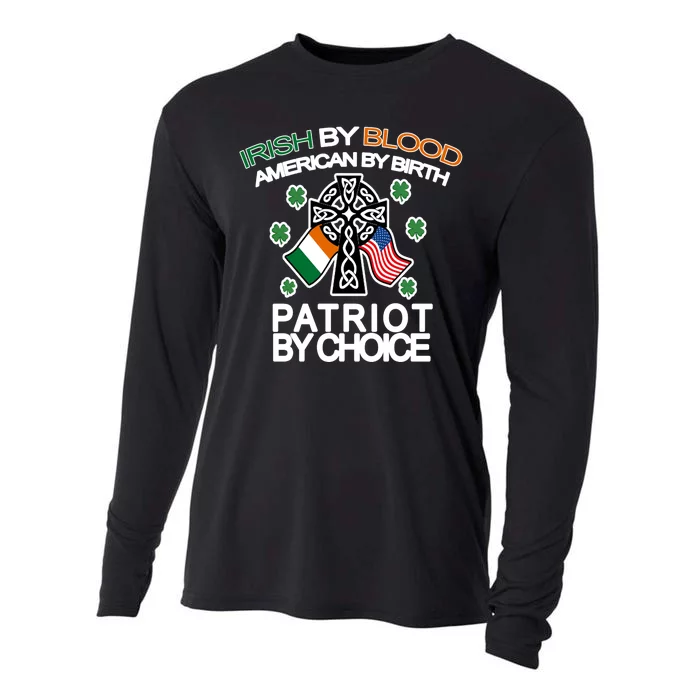 Irish By Blood American By Birth Patriotic By Choice Cooling Performance Long Sleeve Crew