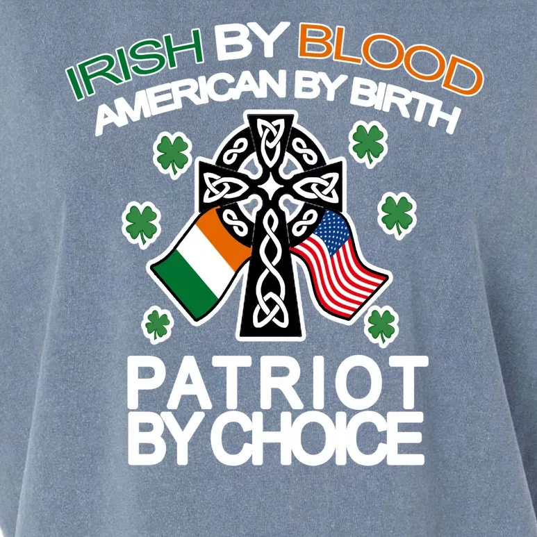 Irish By Blood American By Birth Patriotic By Choice Garment-Dyed Women's Muscle Tee