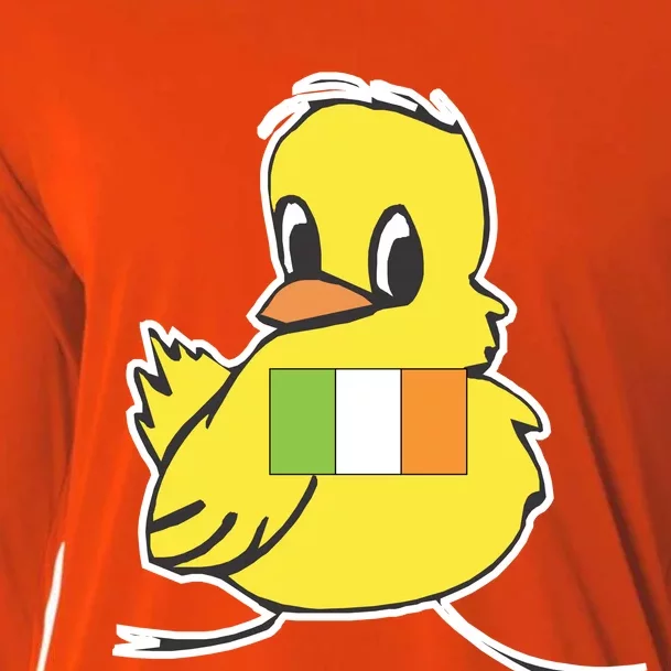 Irish Chick Cute Chicken With Flag Cooling Performance Long Sleeve Crew