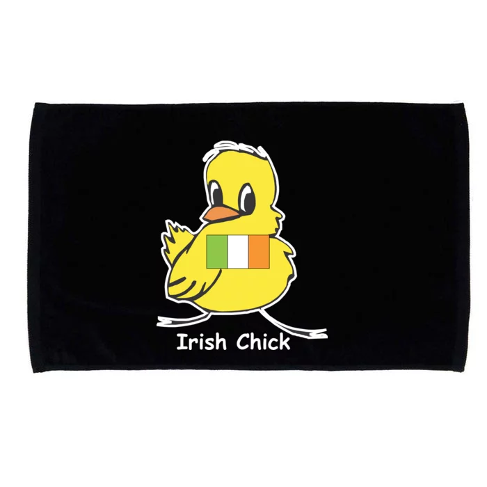 Irish Chick Cute Chicken With Flag Microfiber Hand Towel