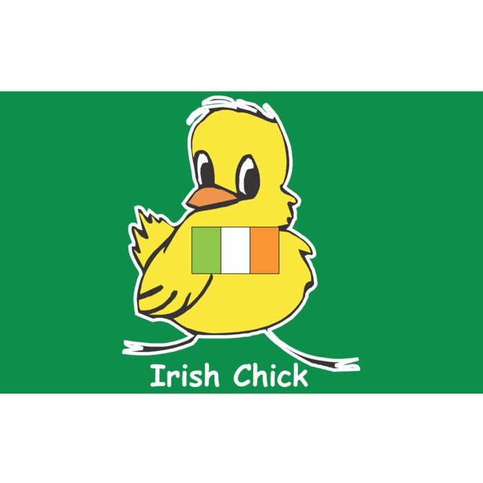 Irish Chick Cute Chicken With Flag Bumper Sticker