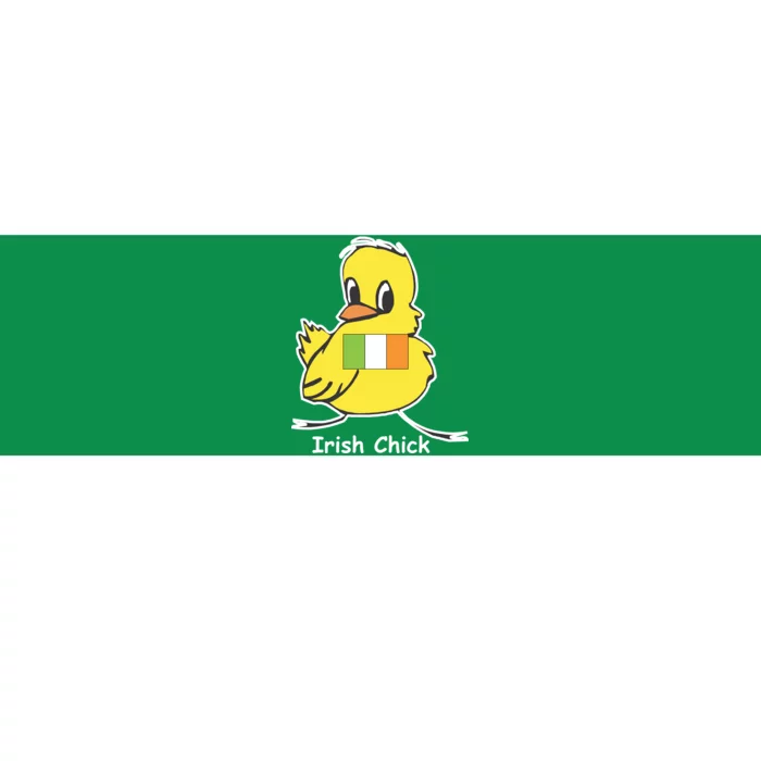 Irish Chick Cute Chicken With Flag Bumper Sticker