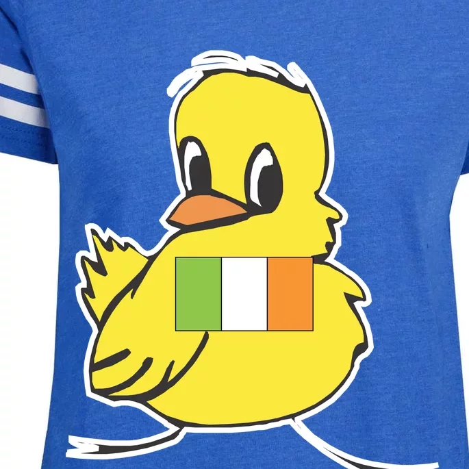 Irish Chick Cute Chicken With Flag Enza Ladies Jersey Football T-Shirt