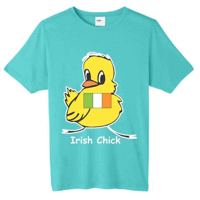 Irish Chick Cute Chicken With Flag ChromaSoft Performance T-Shirt