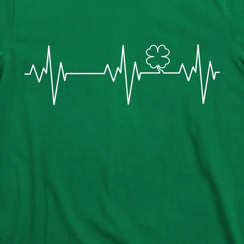 Irish Clover Heartbeat Funny St. Patrick's Day T-Shirt