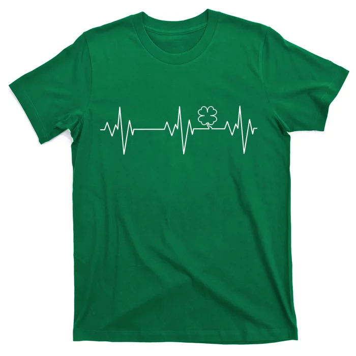 Irish Clover Heartbeat Funny St. Patrick's Day T-Shirt