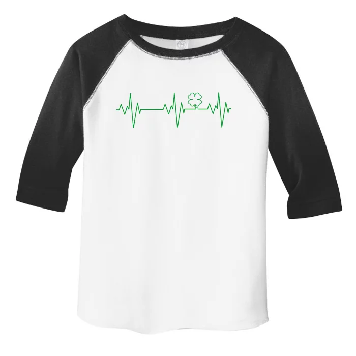 Irish Clover Heartbeat Funny St. Patrick's Day Toddler Fine Jersey T-Shirt