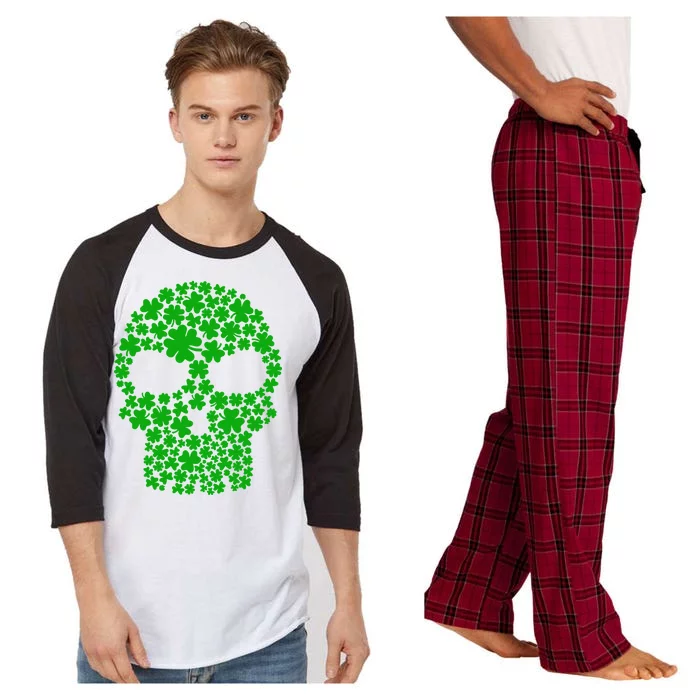 Irish Clovers St. Patrick's Day Skull Raglan Sleeve Pajama Set